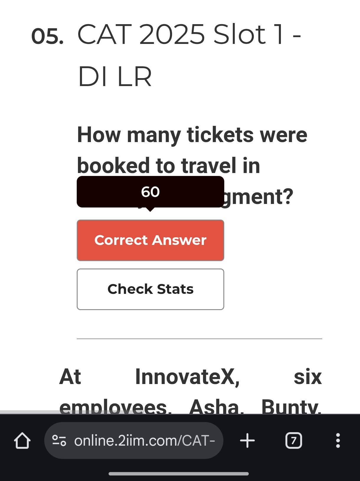 Question 5 verification correct